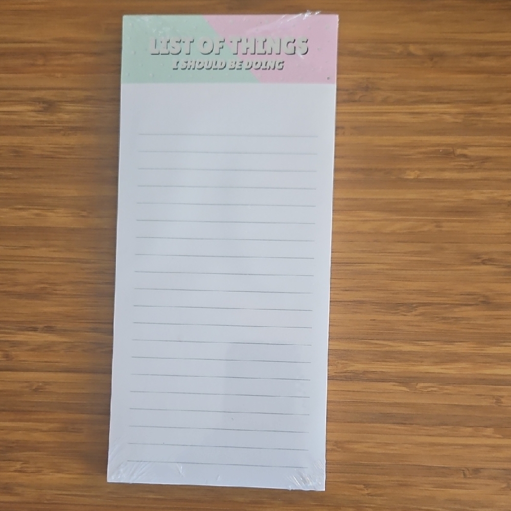 Pastel Notepad with Lined Pages "List of Things I Should Be Doing"